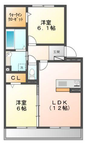 グランドソレイユ　Ｃの間取り
