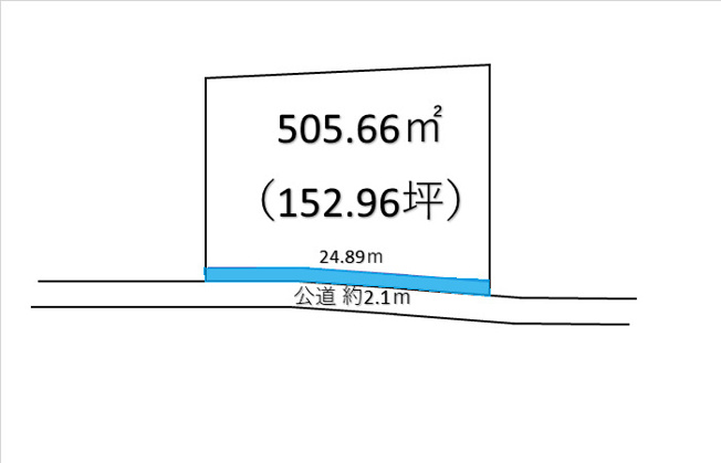 【土地図】 | 熊谷市小曽根 550万 土地 | セットバック面積：23.64㎡