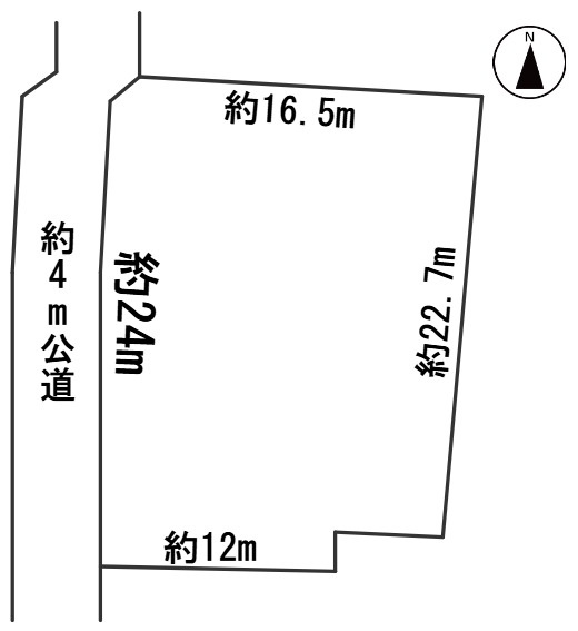 ６４５４４　瑞穂市唐栗土地の区画図