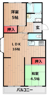 グリーンハイム山口の間取り