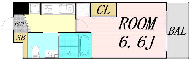 アーデンタワー本町イースト　仲介手数料無料の間取り