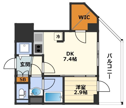 シーズンフラッツ梅田EASTの間取り