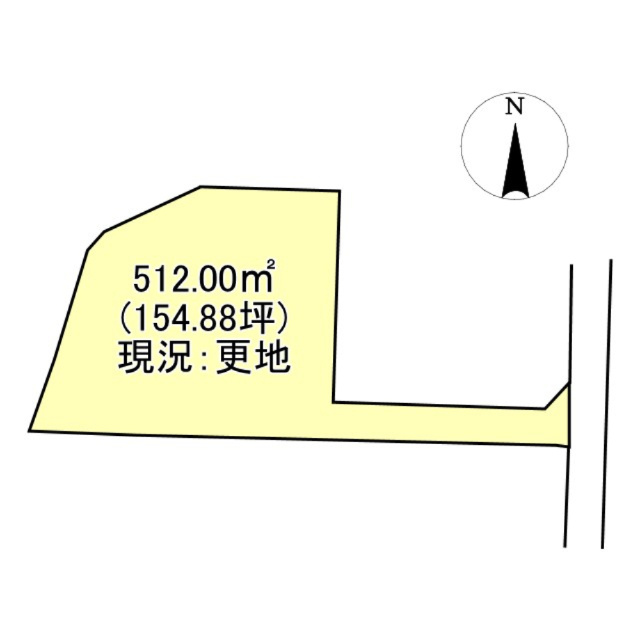 西条市三芳1332-1の土地図