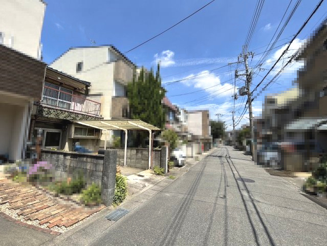 【価格改定】長岡京市神足雲宮の前面道路含む現地写真|東側  幅員約5.7ｍ