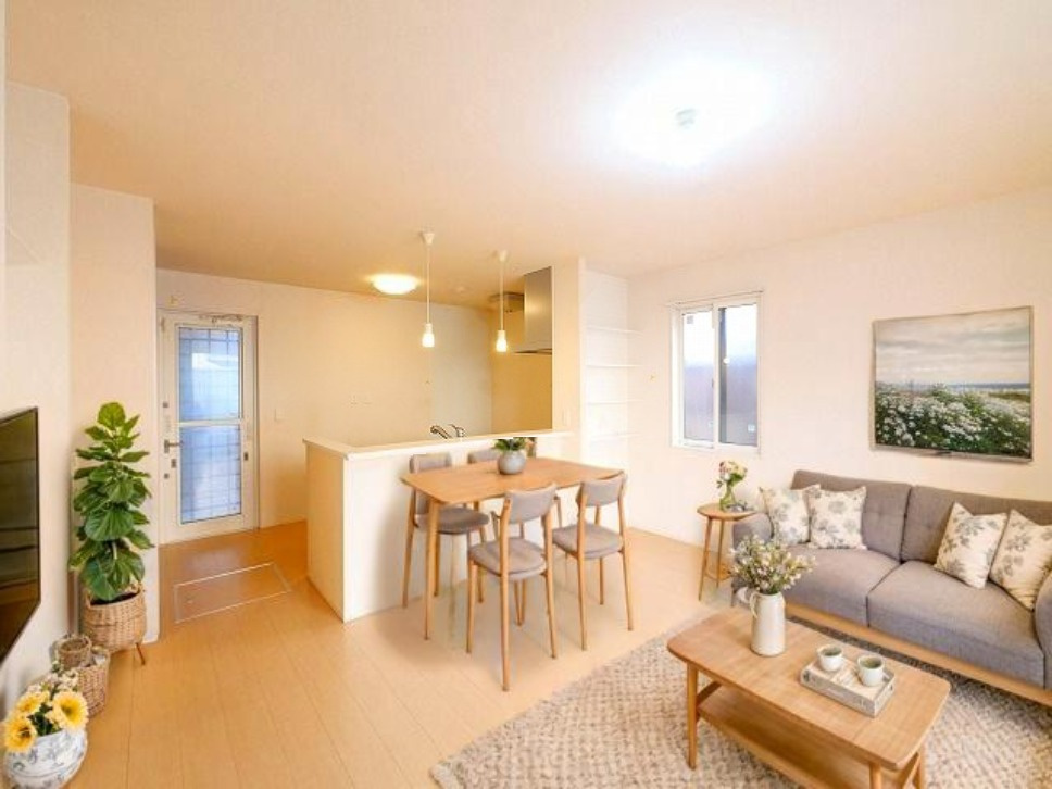 ピュアシス　Ⅲ番館の居間・リビング|CGで家具等を配置したもので家具等は含まれません