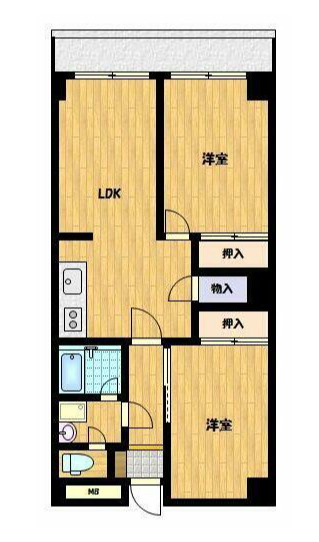 ユトリロ下地 3の間取り