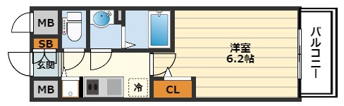 プレサンス天神橋スカイルの間取り