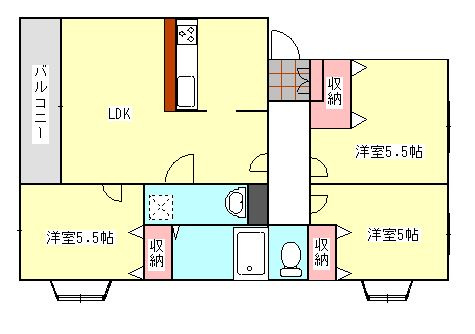 サンライフフジワラの間取り