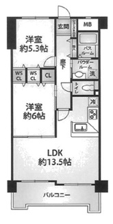 【間取り】 | グランプレステージ神戸神陵台 | ２ＬＤＫ