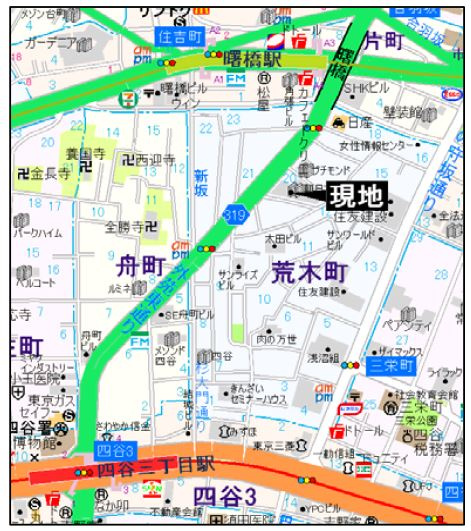 フリーディオ四谷三丁目の地図|フリーディオ四谷三丁目