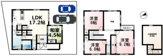 【間取り】 | 月輪３丁目　ニュータウン２期２号地