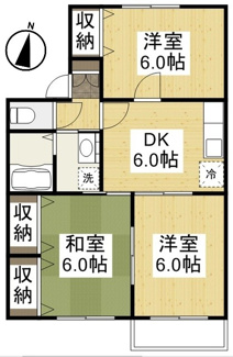 【間取り】 | ヴィラ　リーブロ | 3DK