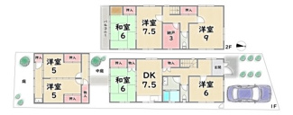 【間取り】 | 中京区西ノ京北円町