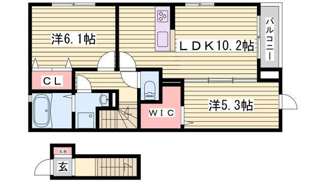 フェーブ千代が丘の間取り