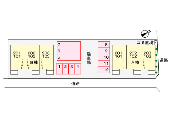 エレガンテプレッソBの区画図