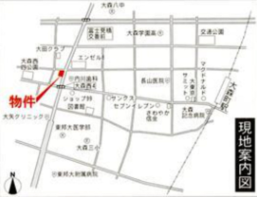 コンフォリア大森町の地図