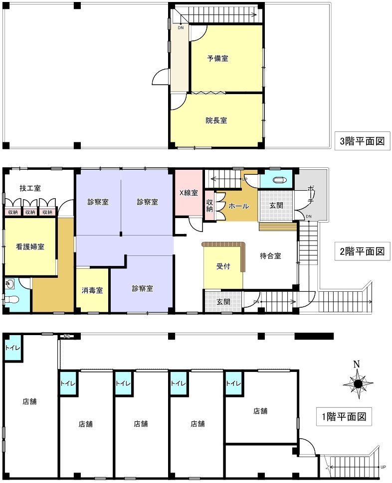静岡市清水区巴町の店舗の間取り