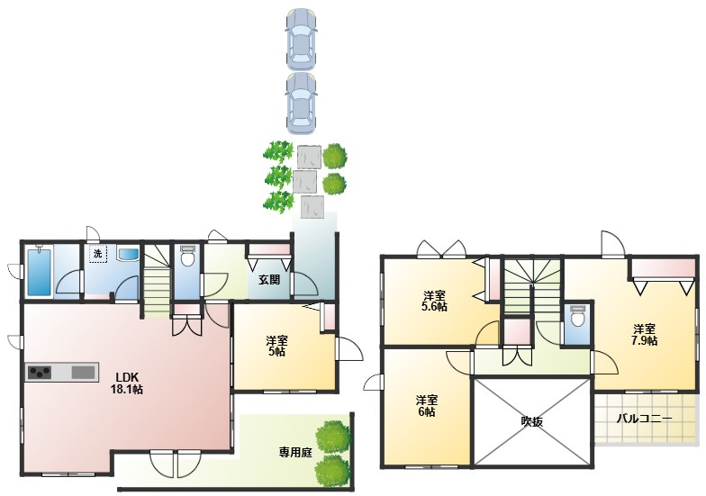 藤崎5丁目戸建の間取り
