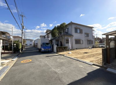 【前面道路含む現地写真】 | 奈良県奈良市西九条町３丁目　注文住宅　条件なしの土地