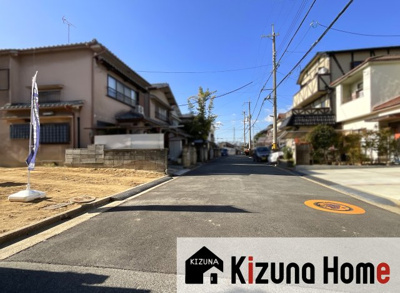 【前面道路含む現地写真】 | 奈良県奈良市西九条町３丁目　注文住宅　条件なしの土地