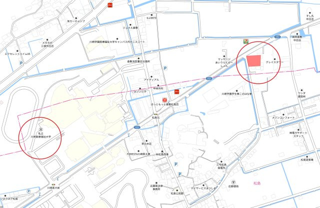 二子（川崎医大東）　事業用借地の地図