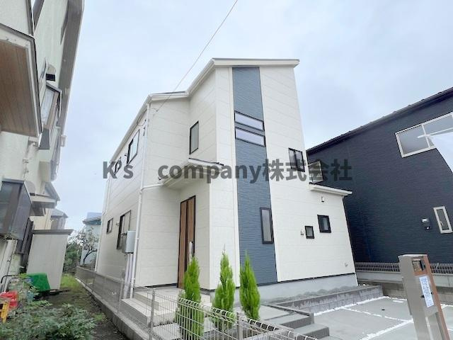 ◎高座郡寒川町小動　新築戸建　の外観|白とブルーを基調とした外観です☆