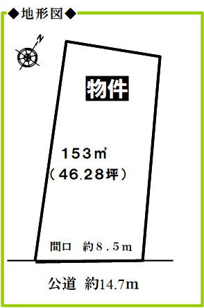 新城市長篠字今銭前の土地図