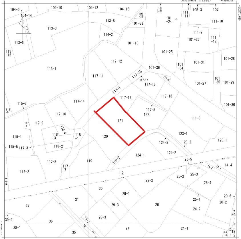 須賀川市栗谷沢　売地の土地図