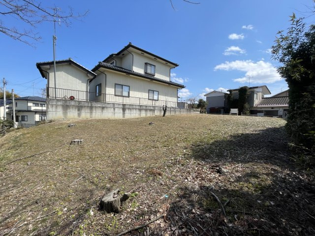 須賀川市栗谷沢　売地の外観|土地北側から撮影。