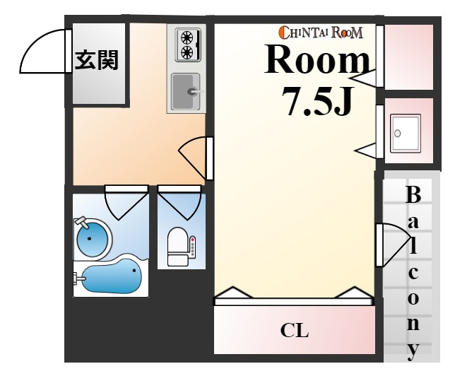 アパ六甲の間取り