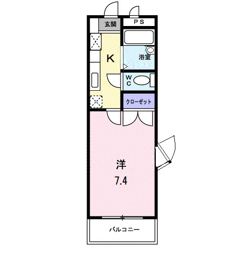 ペルレパークＢの間取り|角部屋です☆