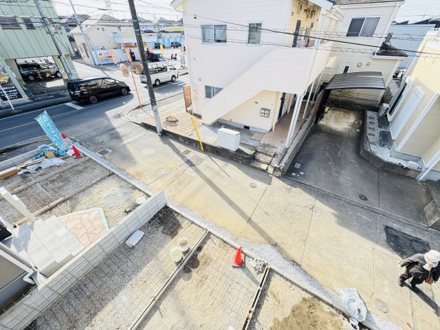 柏市青葉台１丁目新築戸建の展望|バルコニーより道路側眺望