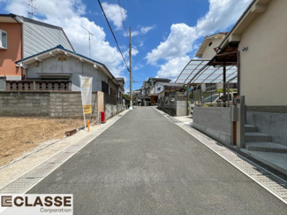 【前面道路含む現地写真】 | 宇治市五ヶ庄福角　2区画B号地　売土地　建築条件付き