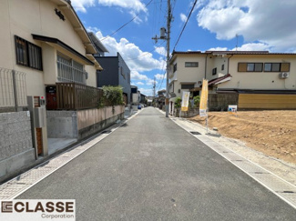 【前面道路含む現地写真】 | 宇治市五ヶ庄福角　2区画B号地　売土地　建築条件付き