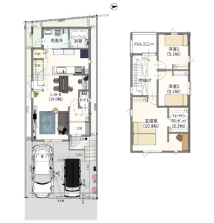 【参考プラン】 | 宇治市五ヶ庄福角　2区画B号地　売土地　建築条件付き | 自由設計になりますので設計士と直接お話していただきオンリーワンのおうちづくりが可能です！需要の多いランドリールームも実現可能です。一緒に楽しくお家づくりをしていきましょう！