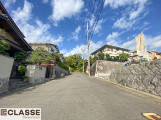 【前面道路含む現地写真】 | 城陽市寺田深谷　3区画　1号地　売土地　建築条件無し