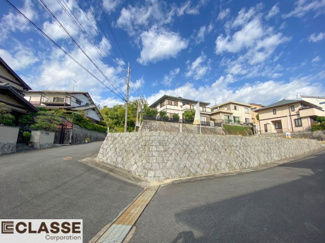 【前面道路含む現地写真】 | 城陽市寺田深谷　3区画　1号地　売土地　建築条件無し