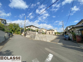 【前面道路含む現地写真】 | 城陽市寺田深谷　3区画　1号地　売土地　建築条件無し