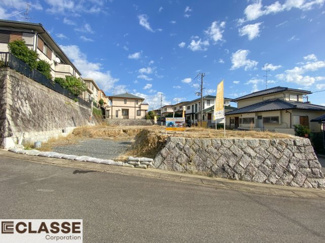 【前面道路含む現地写真】 | 城陽市寺田深谷　3区画　1号地　売土地　建築条件無し