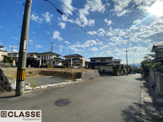 【前面道路含む現地写真】 | 城陽市寺田深谷　3区画　1号地　売土地　建築条件無し