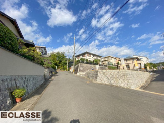 【前面道路含む現地写真】 | 城陽市寺田深谷　3区画　1号地　売土地　建築条件無し