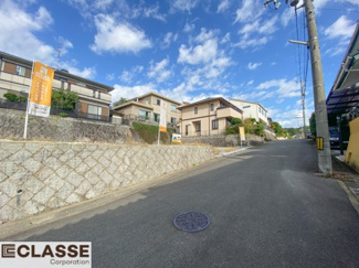 【前面道路含む現地写真】 | 城陽市寺田深谷　3区画　2号地　売土地　建築条件無し