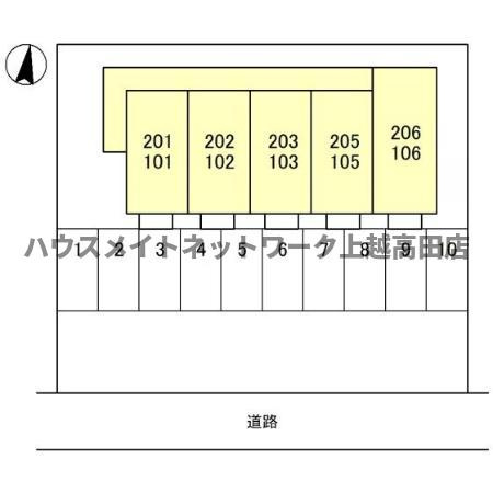 クリア上越の区画図|配置図