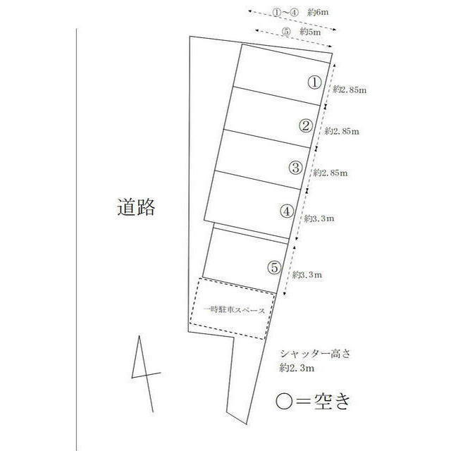 羽島郡笠松町北及の駐車場の間取り