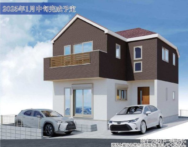 【横浜市旭区川井宿町68-16新築戸建て】★仲介手数料無料★（川井小学校・都岡中学校）の外観パース