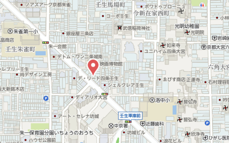 京都市中京区壬生馬場町　中古戸建の地図