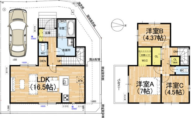【間取り】 | K41226-1期1号地大宮