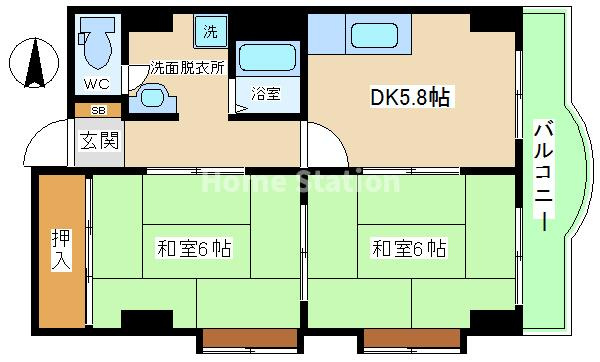 【間取り】 | エスポワール福島