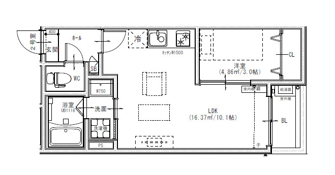 GRANDBLUEnagasuka Ⅲの間取り