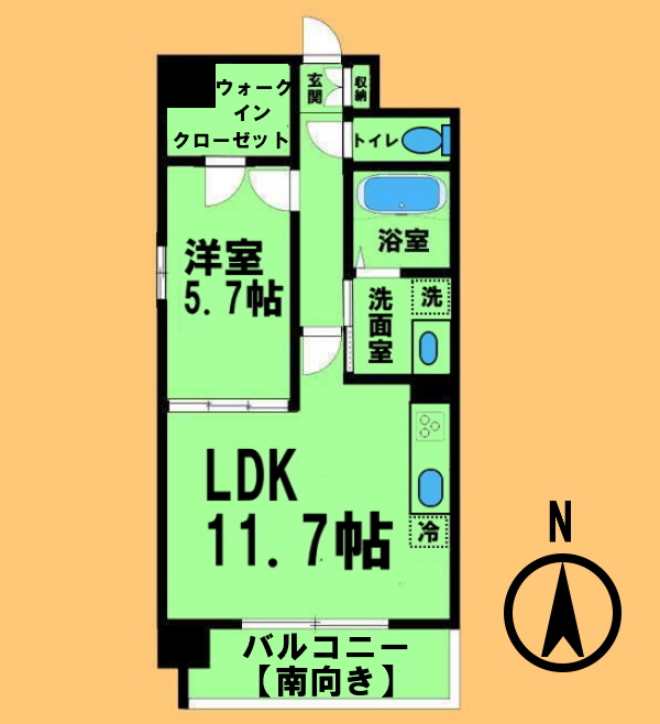 レジデンス悠海の間取り|間取り反転タイプ